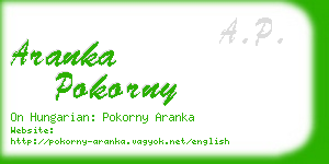 aranka pokorny business card